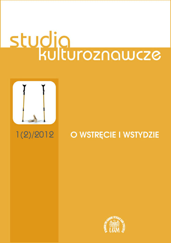 Studia Kulturoznawcze nr 1(2)/2012 - O wstręcie i wstydzie - Kulturoznawstwo UAM
